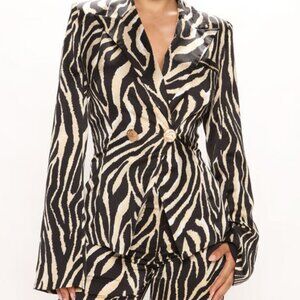 Chic Zebra Print Suit by The Sang